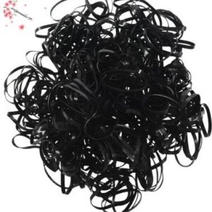 100 PCS Elastic Disco Rubber Bands For Kids, Girl & Women, Ponytail Hair  Ties (Black) - svhub