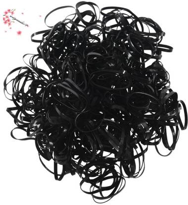 HIRE Black Disco Elastic Hair Bands 500 Pcs  Soft Strong Elastic Bands  Hair Ties for Kids Girls  Women  Rubber Bands for Hair Braids  Ponytails Wedding Hair Styling  Approx